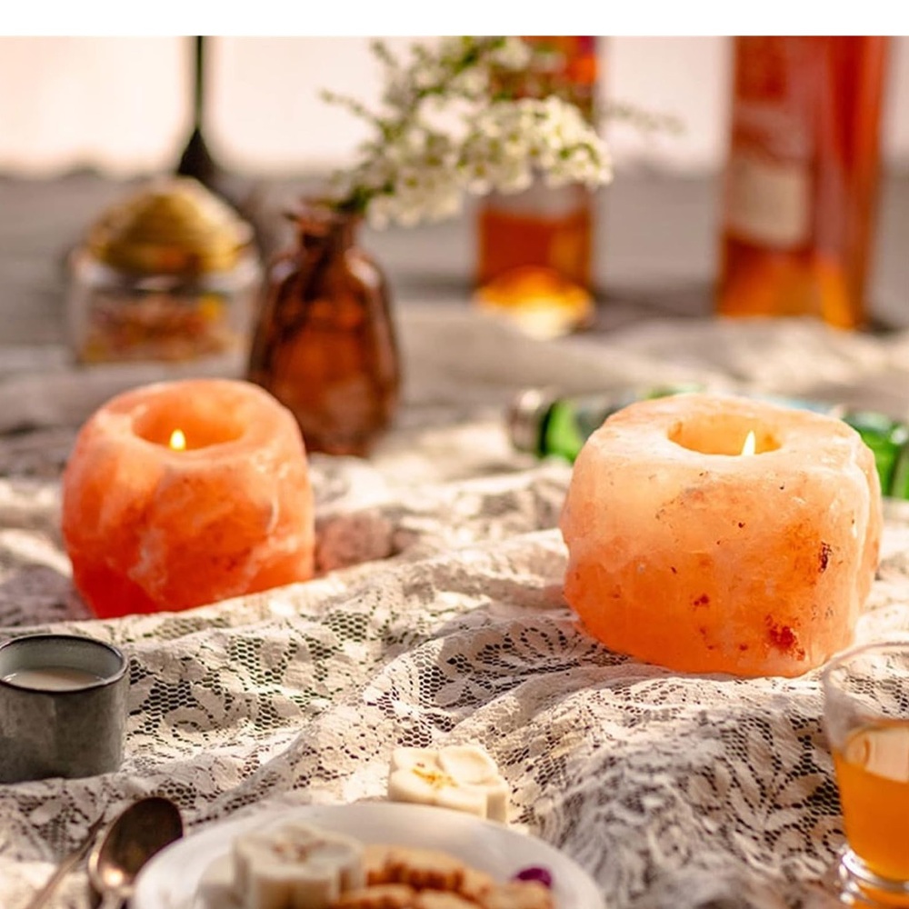 Set of Two sea Salt Candle Holders